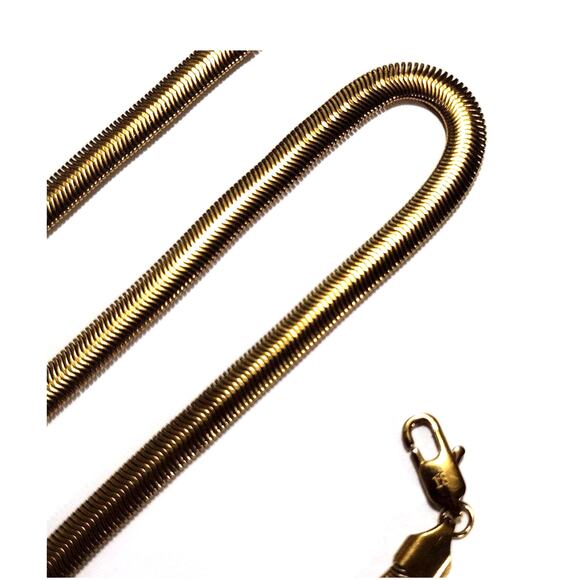 18k Gold Plated Necklace & Bracelet Snake Chain Birthday Valentine's Gift NEW!